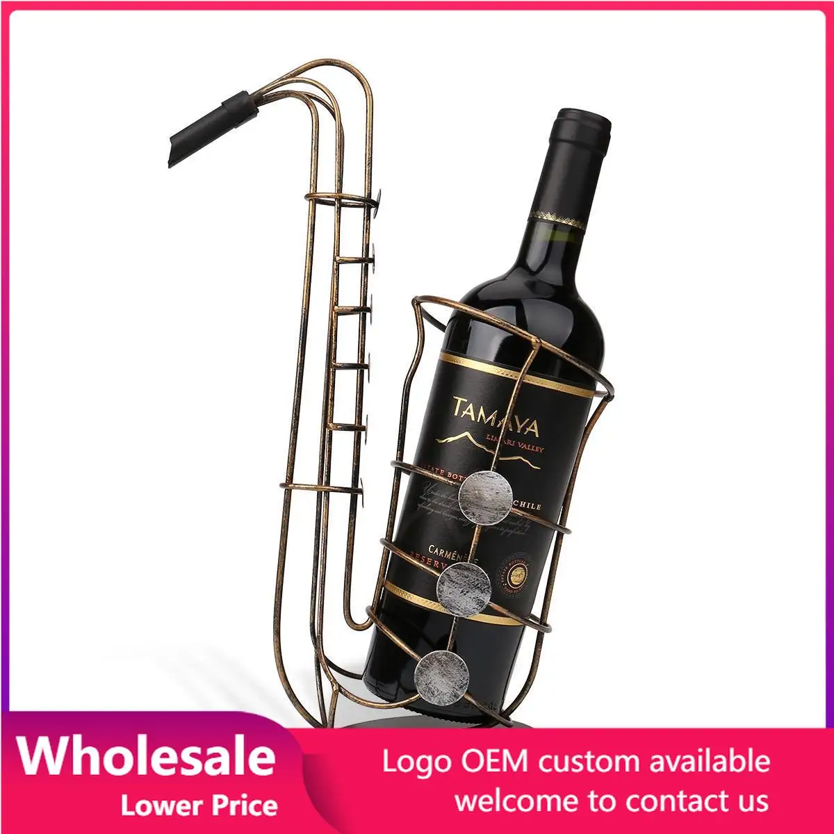 

European Style Simple Light Luxury Wrought Iron Wine Rack Creative Home Decoration Club Hotel Home Wine Rack
