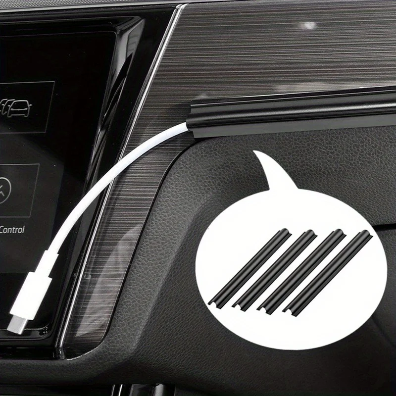 4pcs Car charging data cable arrangement harness Car Interior Cable Line Sleeve Protector Universal Hidden Wire Cover connector harness cable sae connector cable
