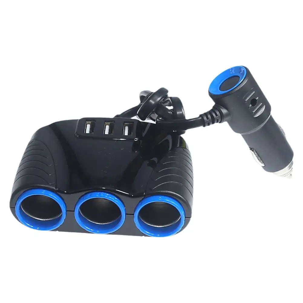 차량용 담배 라이터 소켓 Uto USB 충전기 교체 스플리터 어댑터, 익스텐션 부품, 3 웨이, 12V, 24V