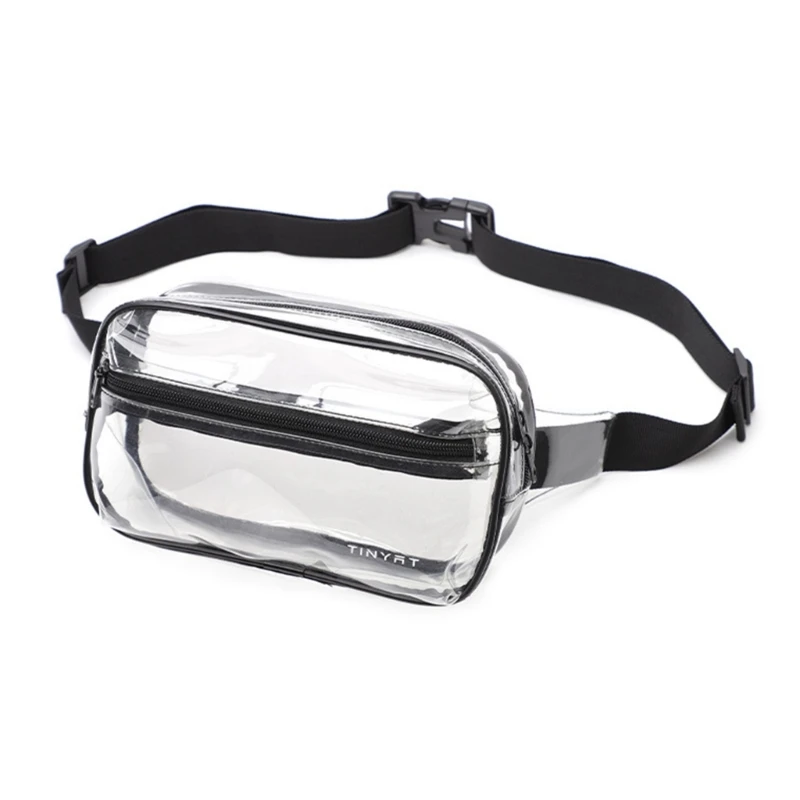 Clear Waist Bags for Women Sling Chest Fashion Transparent PVC Belt Pack Bags Crossbody Bag Shoulder Bag