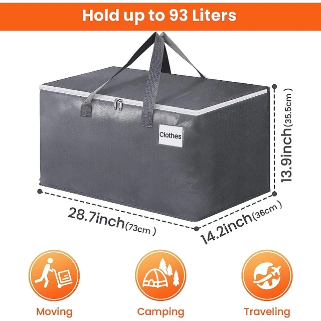 Extra Large Moving Boxes-Zippered Moving Bags with Handles and Tag Poc