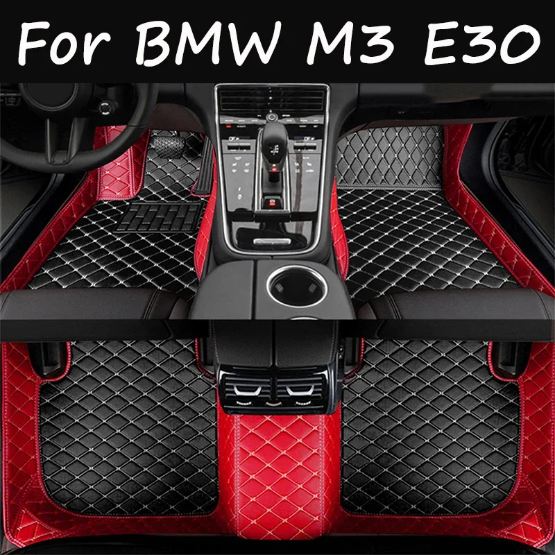 

Car Floor Mat For BMW M3 E30 1986~1991 5 Seats Coupé Leather Floor Mats Full Cover Carpet Protector Mud Car Accessories Interior