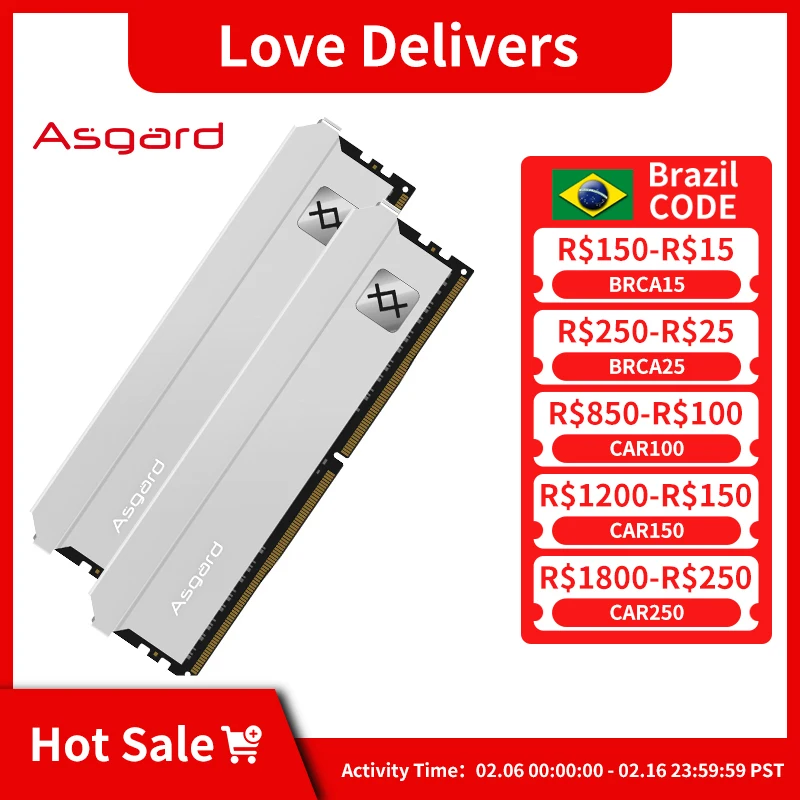 Asgard Ram Feryr Serie T3 Ddr4 8Gb 16Gb(8 Gbx2) 3200Mhz Cl18 Ddr4 Ram Memoria Ram Ram Desktop Ram Per Pc