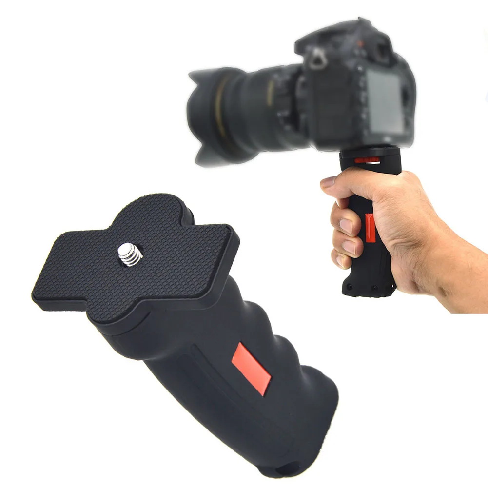 DSLR 미러리스 액션 카메라 및 휴대폰용 손목 스트랩 마운트가 있는 안정기용 ABS 핸드헬드 그립 컴팩트 휴대용