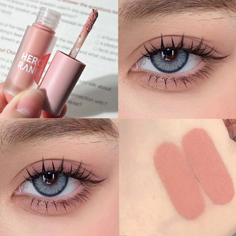 Waterproof 4 Colors Brown Liquid Eyeshadow Stick Contour Blush Pigment Matte Natural Cheek Milk Coffee Sha_voghion.com