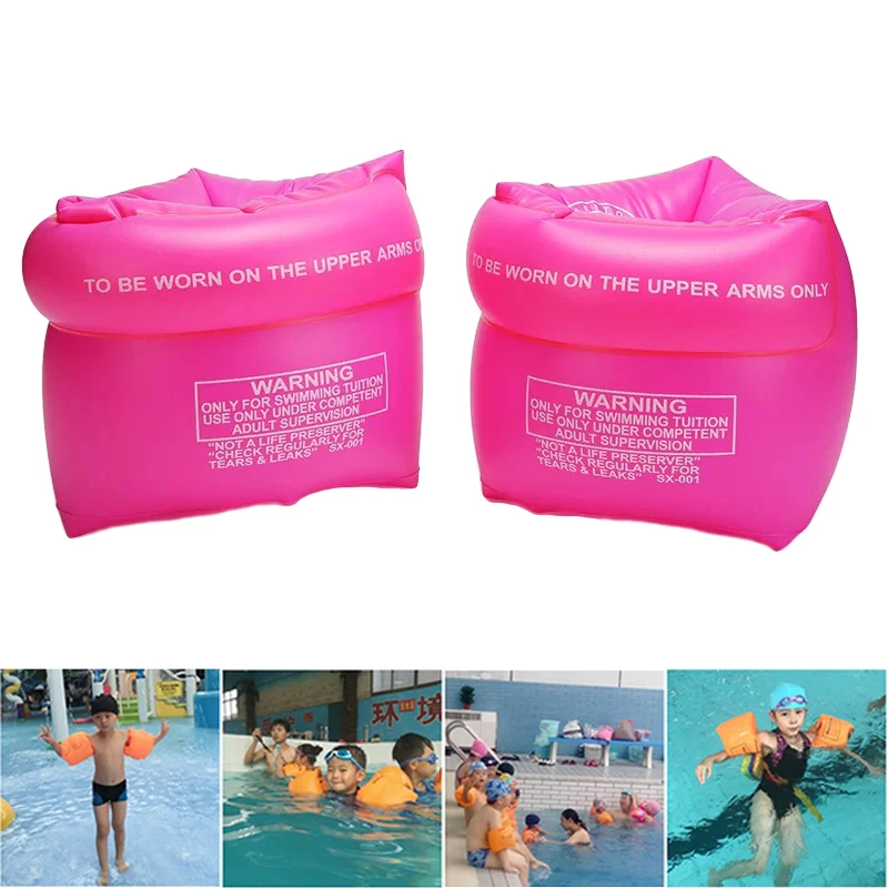 Inflatable Swim Ring Float Armbands Thick PVC With Double Safe Swimming Learning Tool Pool Accessories For Adult Kid