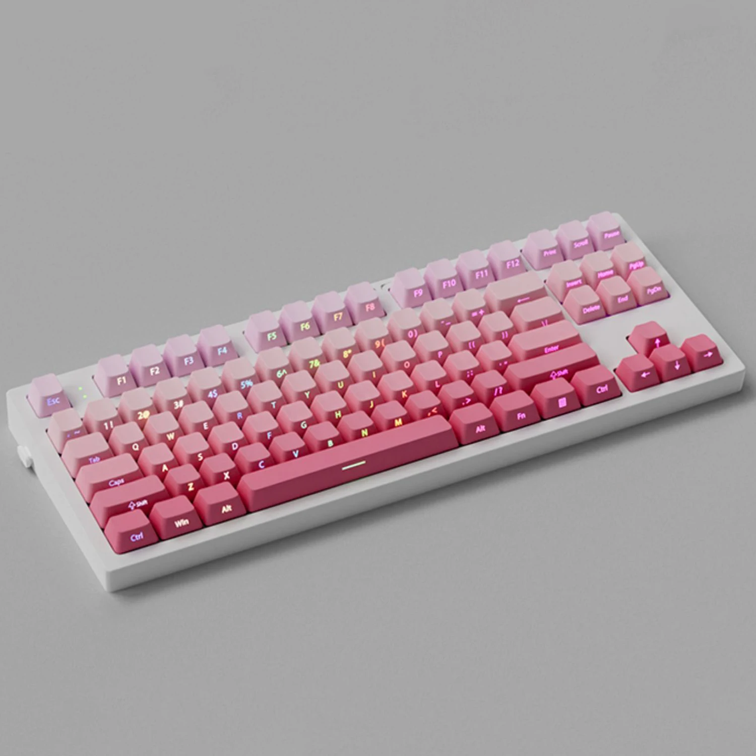 135 Keys Side Print Shine Through Keycaps Gradient Pink