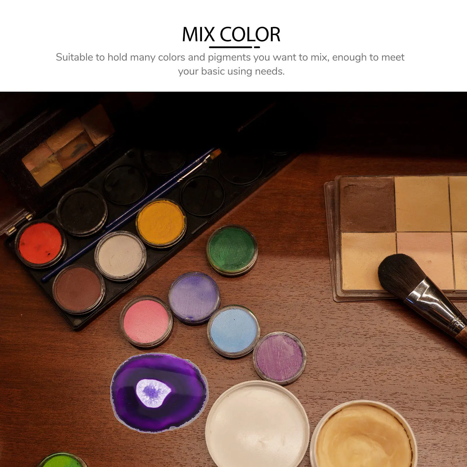 1Pcs 네일 컬러 믹싱 팔레트 DIY 네일 아트 파운데이션 립스틱 아이 섀도우 안료 블렌딩 트레이를위한 전문 매니큐어 도구