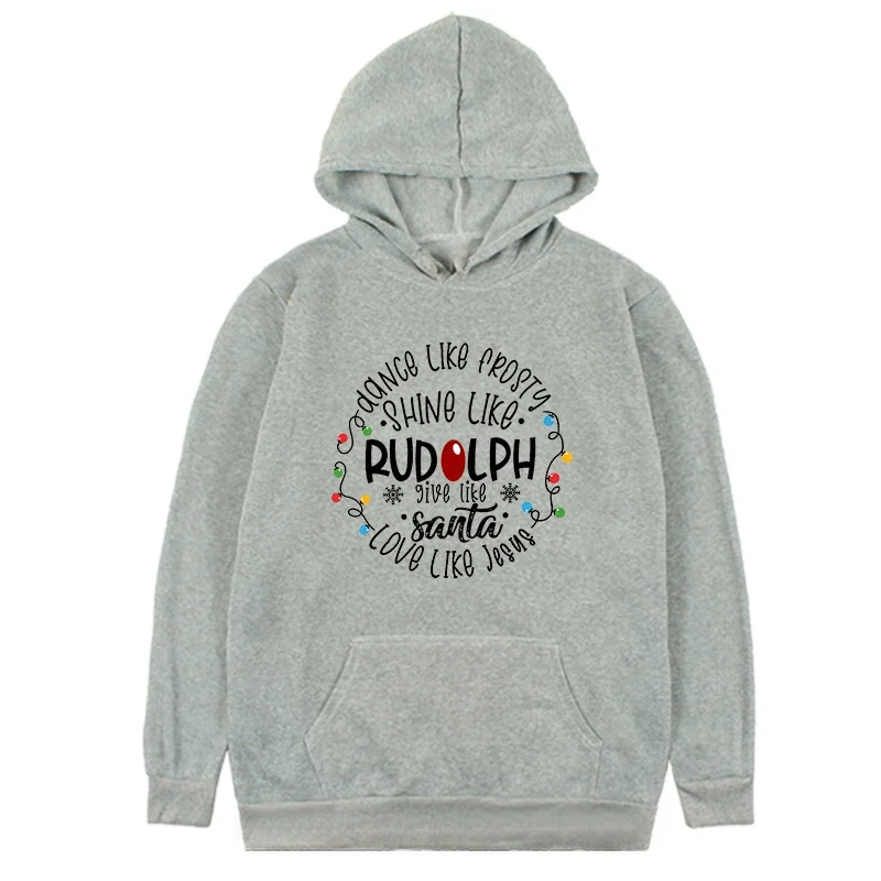 Santa Sweatshirt Love Jesus Hoodies Women Cute Christmas Sweatshirt Christmas 2023 Holiday Xmas Hoodies m