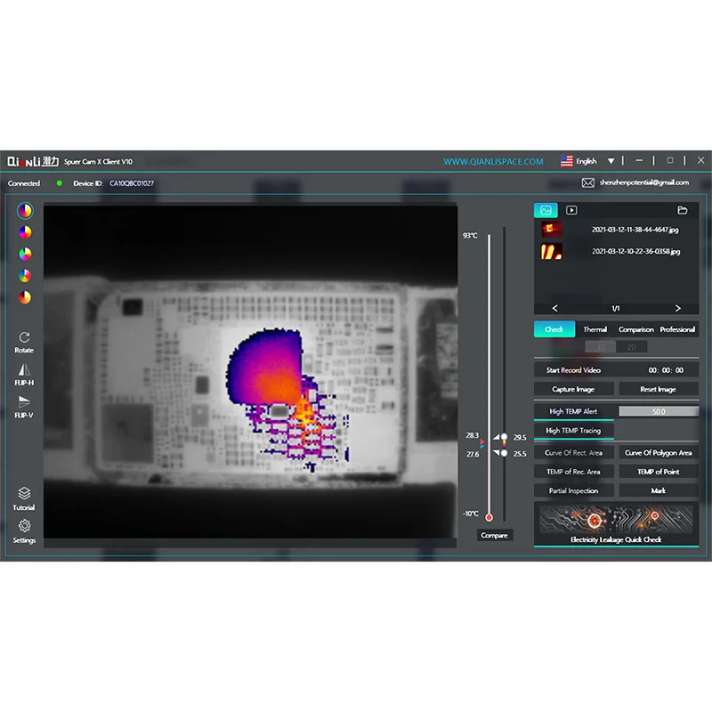 Qianli supercam X 3D tepelný imager kamera základní deska porucha diagnóza rychlý checking měřici zařízení pro PCB  spravit
