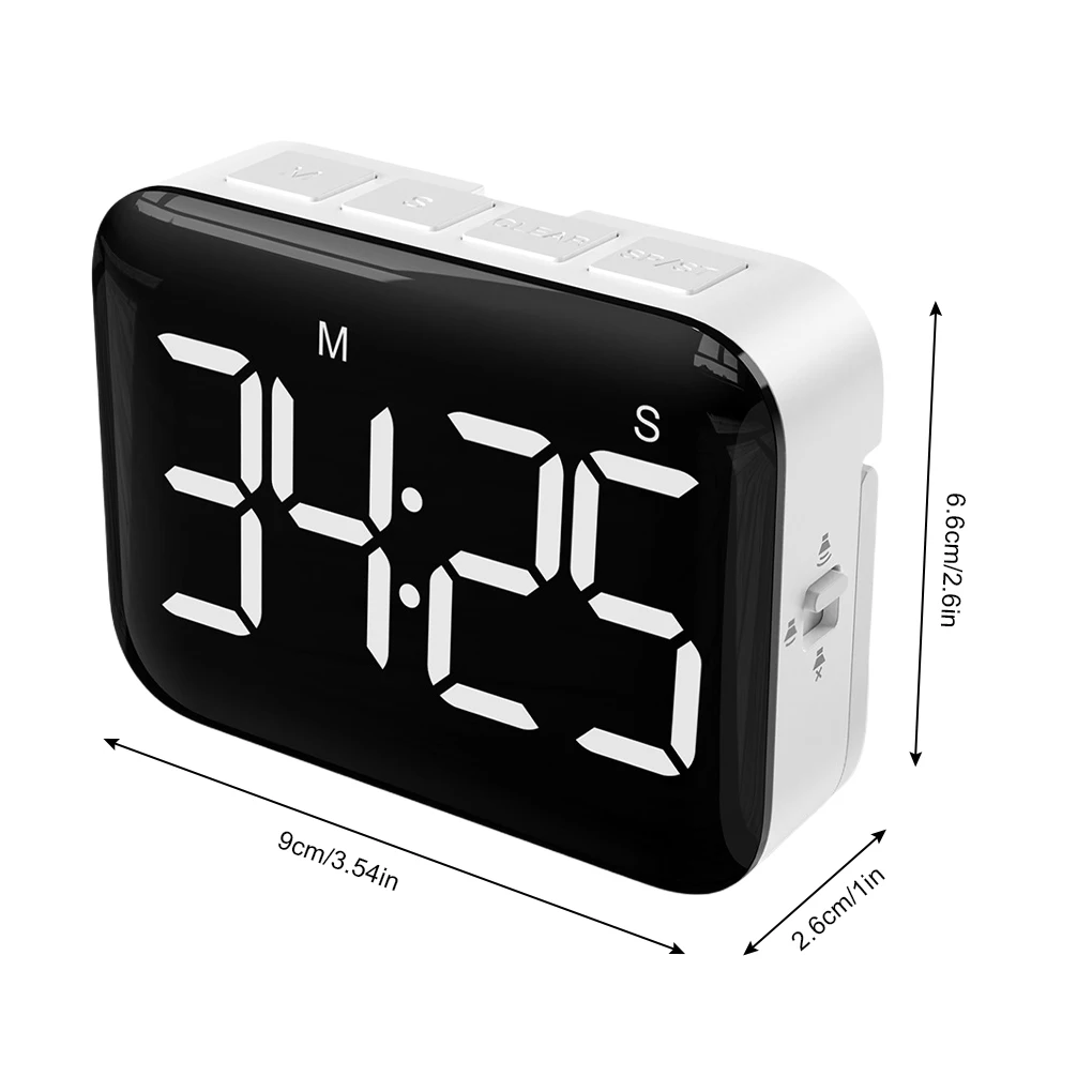 Cooking Baking Digital Timer Desktop Yoga Exercise 4 Inch Brightness  Adjustable LCD Countdown Alarm Kitchen Gadget - AliExpress