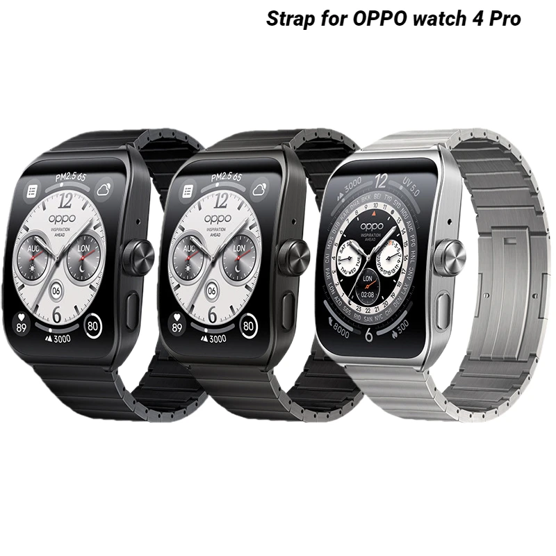 

Pure Titanium Strap For OPPO watch 4 pro Correa bracelet Sport Watchband for Oppo watch 4 pro Woman Man Wristband 22mm strap