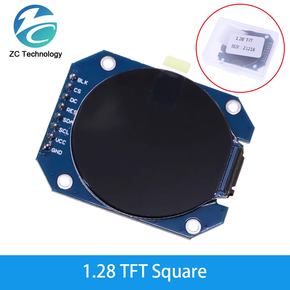 MODULO DISPLAY LCD TFT 1,28 Pollici RGB IPS HD 240x240 SPI GC9A01