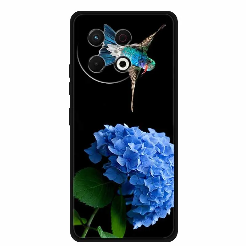 Black Silicone Soft Phone Case - Protective Back Cover