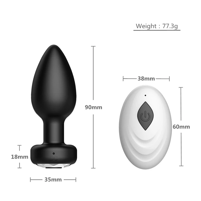 Δονητής για άνδρες με ασύρματο τηλεχειριστήριο, πρωκτικό βύσμα, μασάζ προστάτη για γυναίκες, σεξουαλικά παιχνίδια ενηλίκων_voghion.com