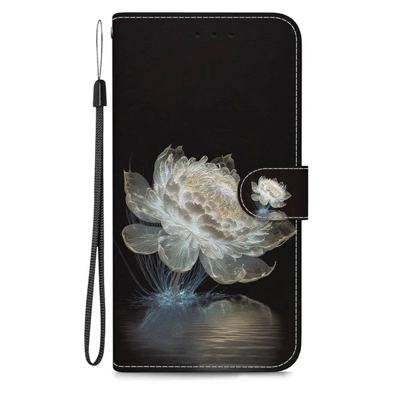 Leather Flip Wallet Case with Magnetic Stand and Cute 3D Design