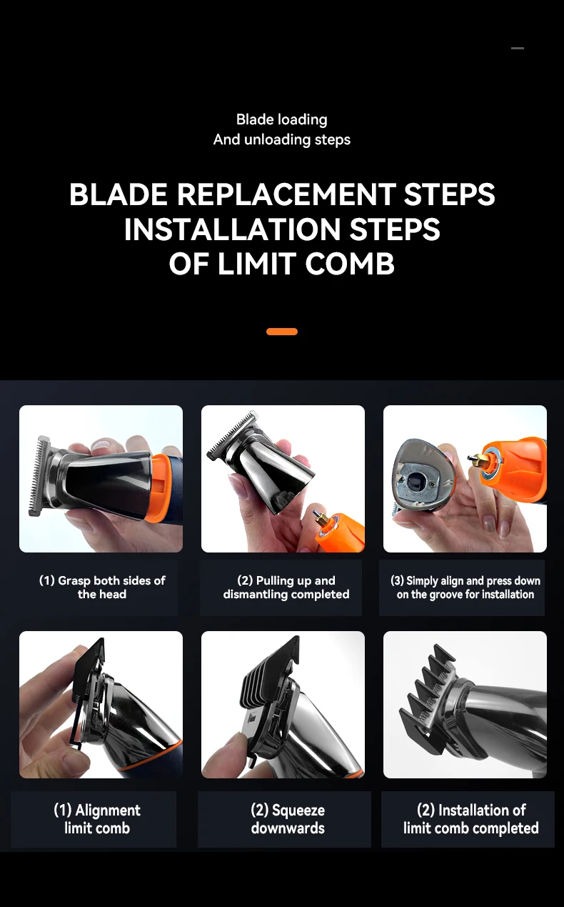 Kemei KM-5857 5 in 1 Professional Hair Trimmer description image 8