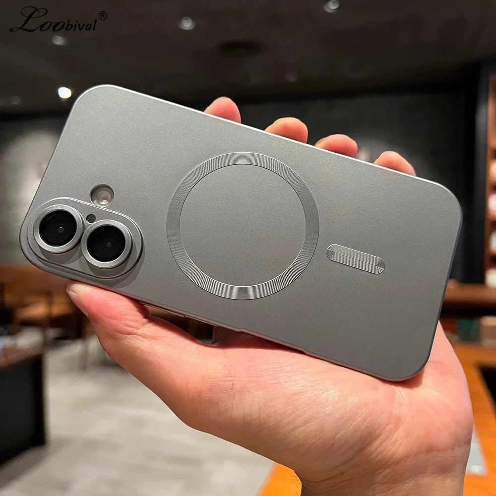 MagSafe Matte Soft Silicone Magnetic Shockproof TPU Phone Case - Solid Color