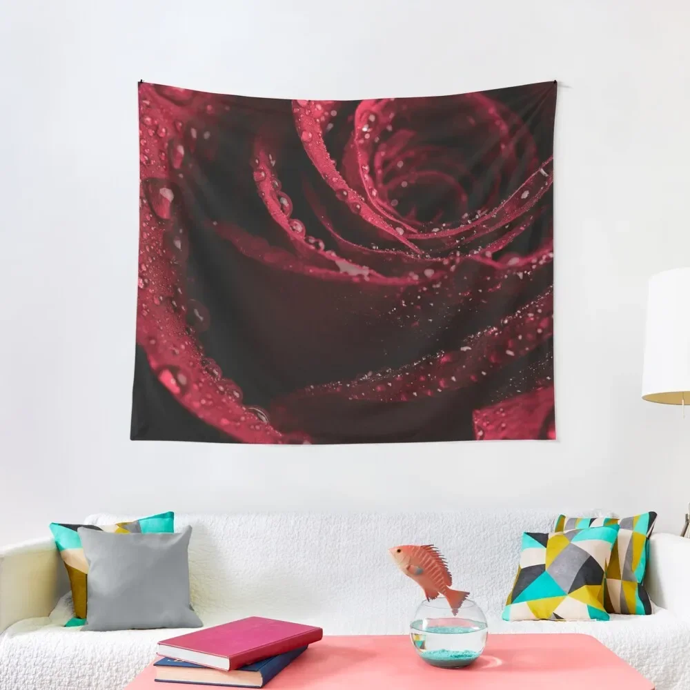 

Burgundy Rose Tapestry Wall Hanging Decor Wallpapers Home Decor Tapestry
