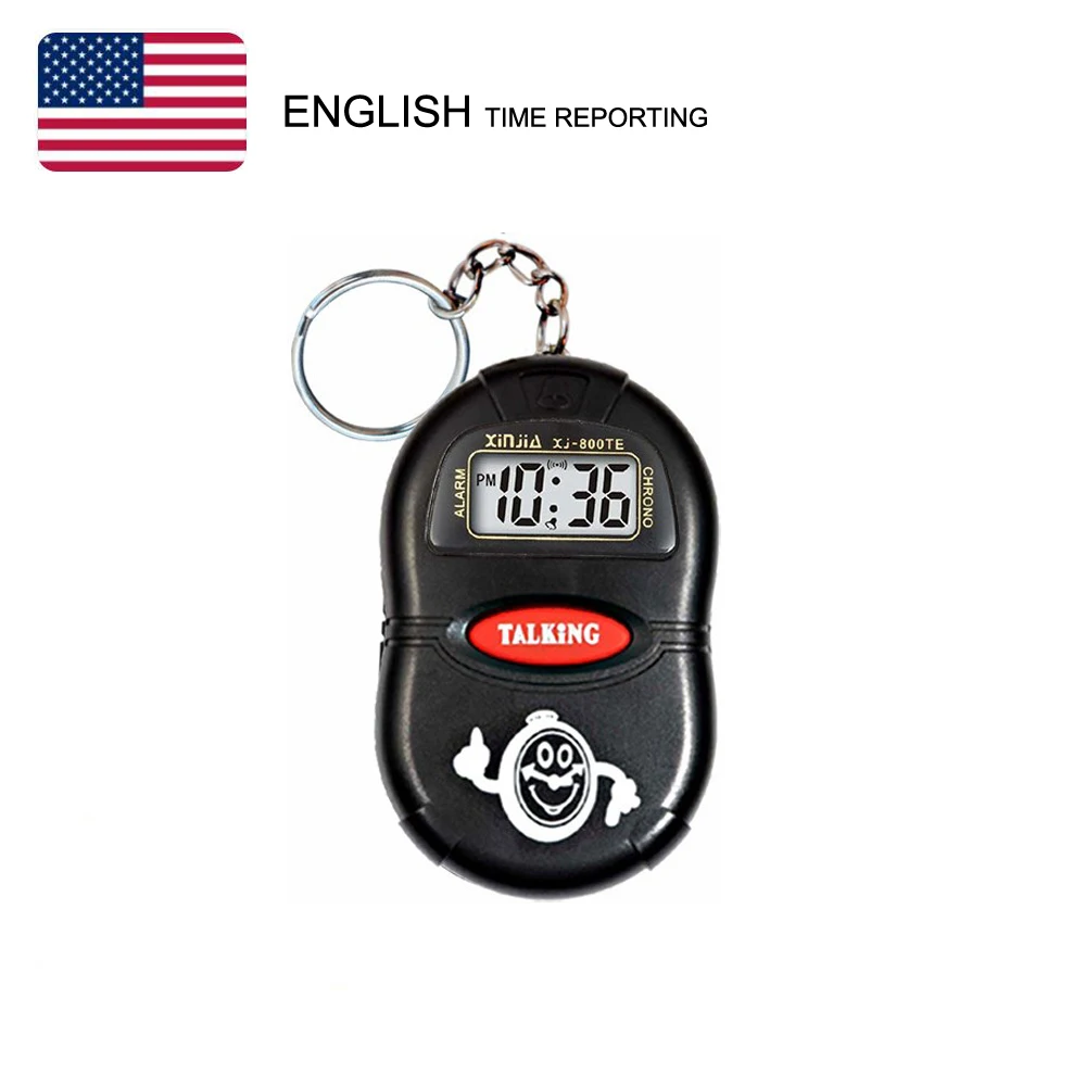 A Talking Clock that Speaking the Time. Digital Alarm Clock for the Blind, Elders or Children. Time Reporting and Hourly Chime