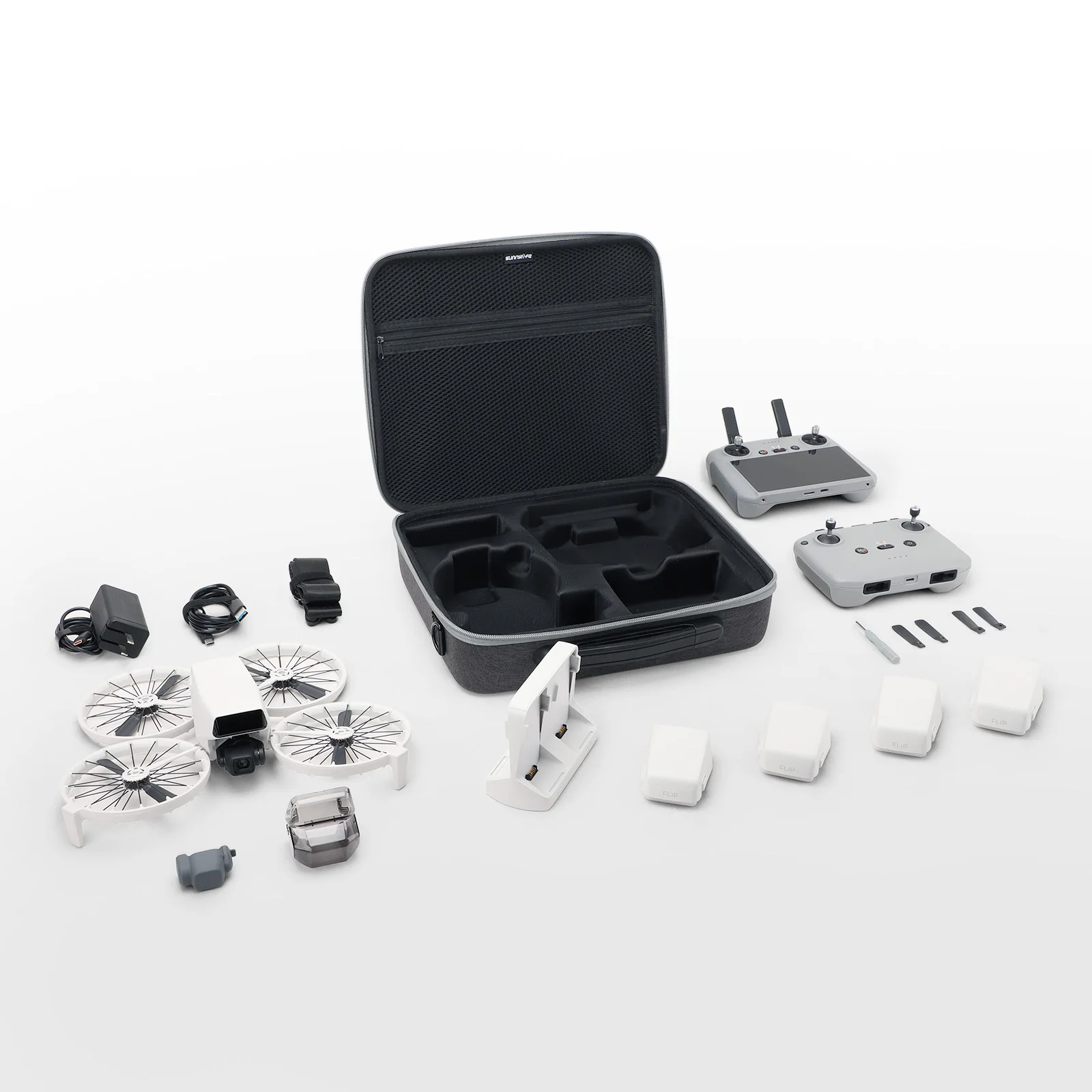 DJI 플립 플라이 모어 콤보용 보관 가방, 휴대용 운반 케이스, 어깨 보호 핸드백, DJI RC 2/N3 액세서리