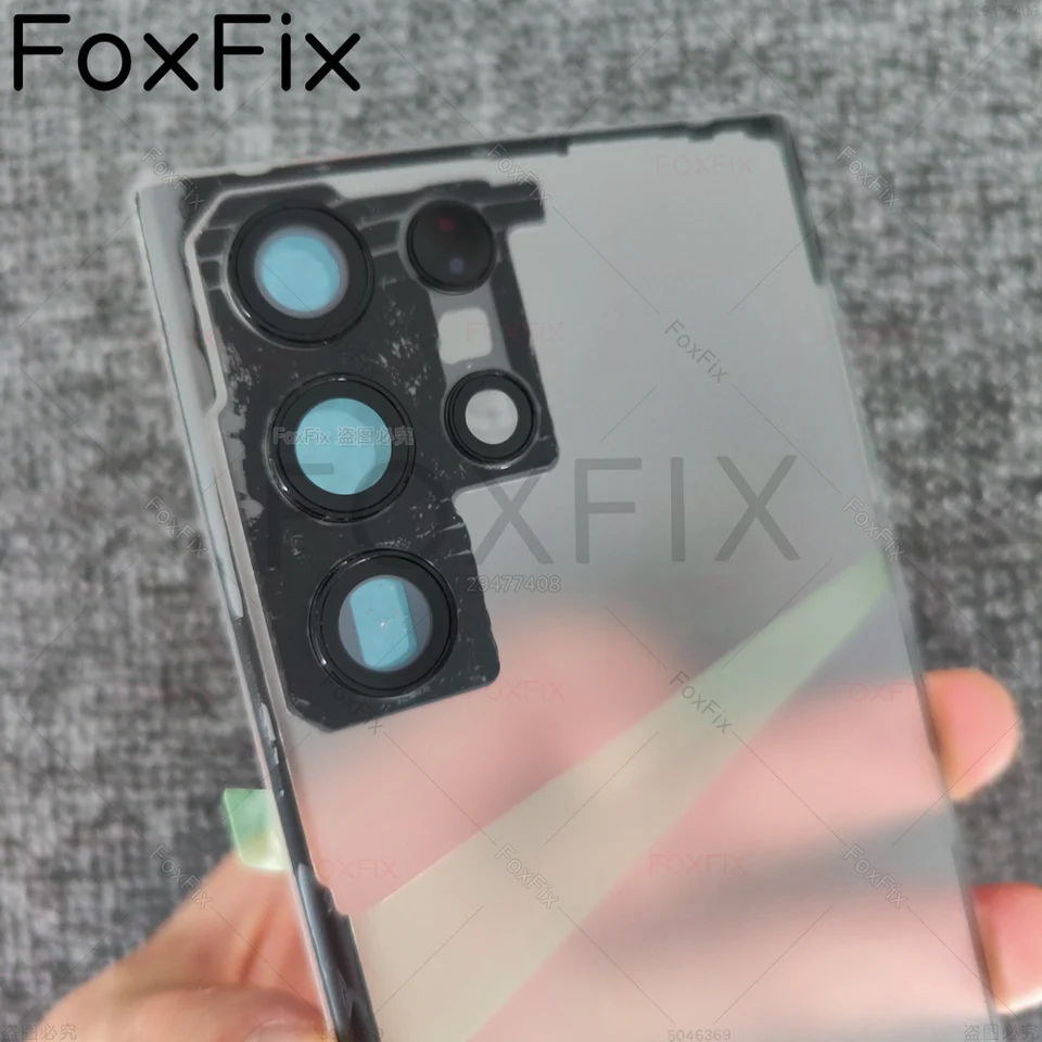 thumbnail image 2 of Back Glass Cover For Samsung Galaxy S22 Ultra 5G Back Door Replacement Battery Case, Rear Housing Cover With Camera Lens 2 of 10