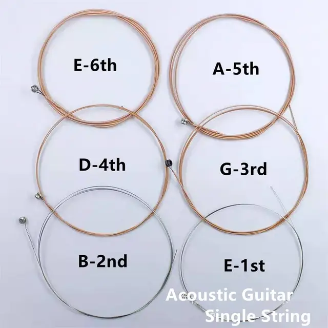 1pc 1-6アコースティックギター弦E-1st B-2nd G-3rd D-4th A-5th