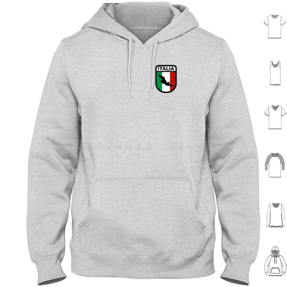 Italian F-16 Viper Patch (Logo Piccolo) Felpe Con Cappuccio Manica Lunga Italian Falcon Italian Air Force Italian F 16 Viper F 16