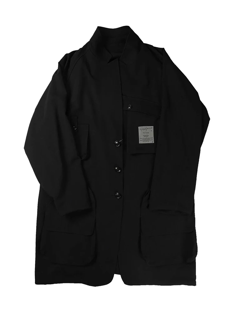 BLACK JOKER 가역 빅 사이즈 블레이저 캐주얼 남성 블레이저 맨 트렌치 코트 남성용 한국 스타일 의류 블레이저 코트 남성용 탑