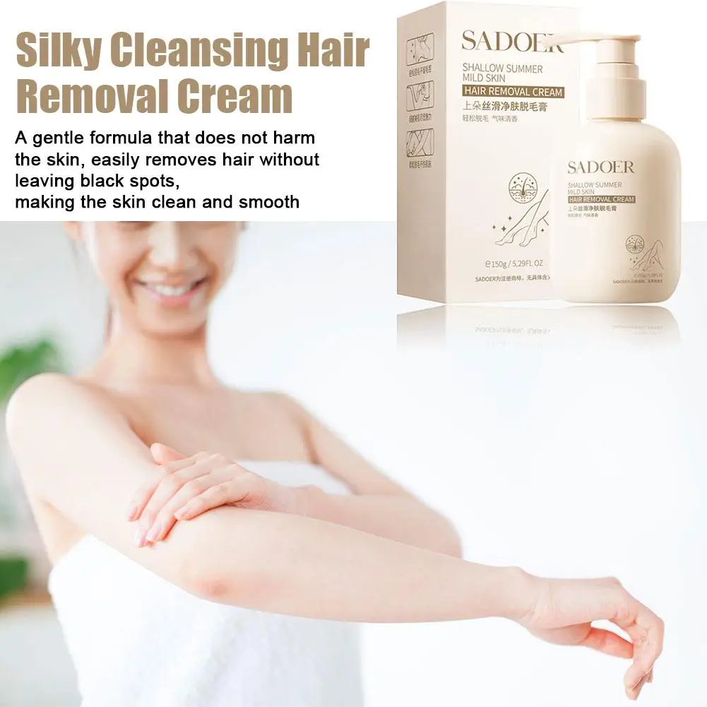 

150g Sensitive Skin Hair Removal Cream For Women Men, Painless Bikini Hair Remover Gel, Depilatory Cream For Intimate Areas P2R2