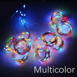 LED Curtain String Lights Fairy Decoration with USB, 8 Lighting Modes for Home and Holiday Celebrations (Multicolor)