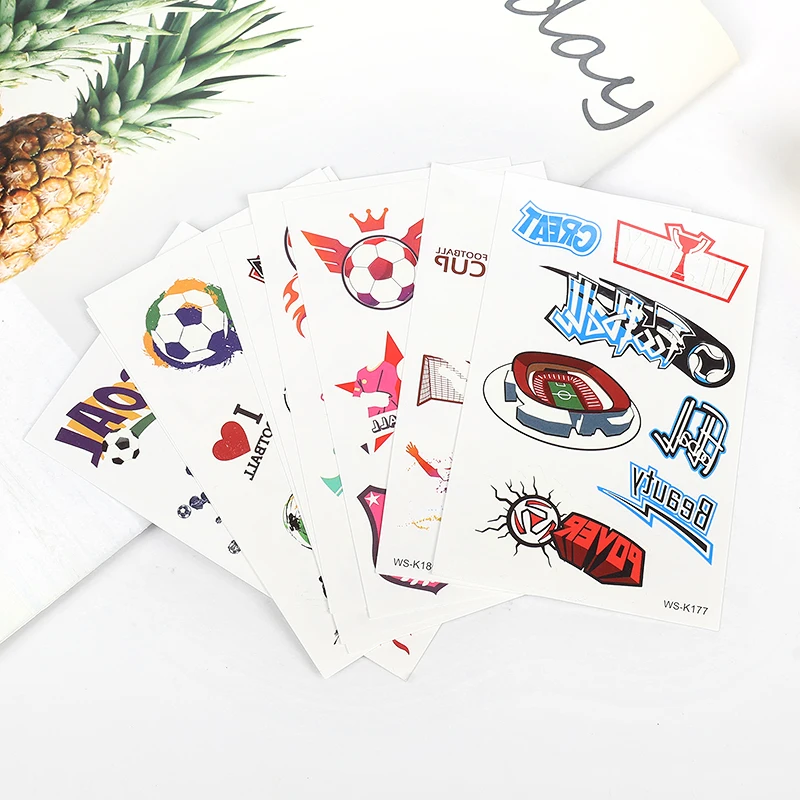 10PCS Waterproof Night Light Football Fake Tattoo Stickers Suitable for match fans and party decorations Supplies