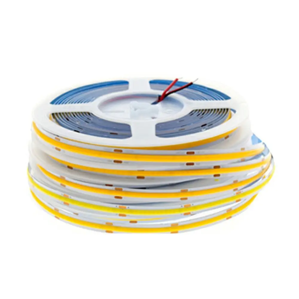 야외 유연한 테이프 LED 조명, COB 조명 스트립, 자체 접착 LED 스트립, 5M, 12V, 24V