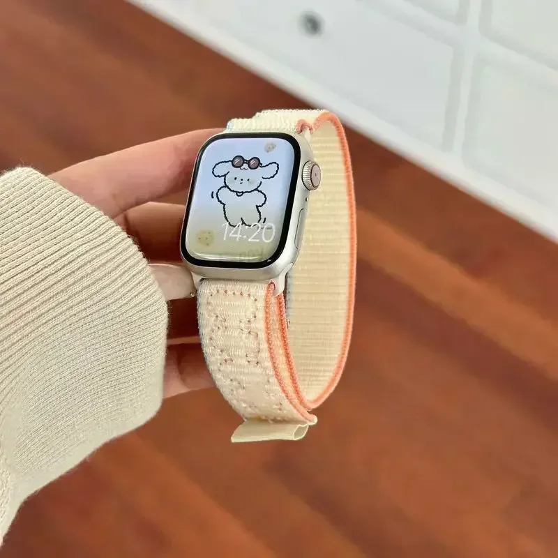 Sportschlaufe für Apple Watch-Armbänder 46 mm 45 mm 44 mm 41 mm 42 mm Nylonarmband iWatch-Serie 11 10 9 8 7 6 5 4 3 SE Ultra 2 49 mm Armband – Detail 12