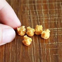 Miniature Dollhouse Fried Chicken Bucket and Hamburger Set - Mini Food Accessory - MODEL NOT REAL (5 popcorn chicken)