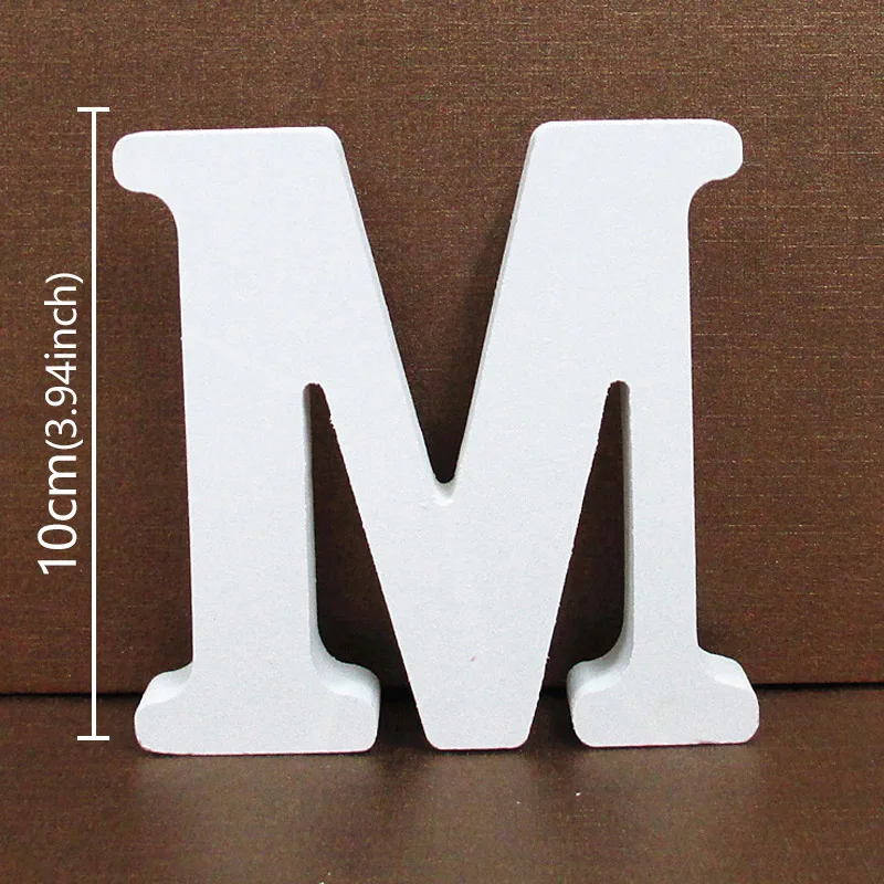 White Wooden Alphabet Letter - Personalized DIY Home & Event Decor, 10CM