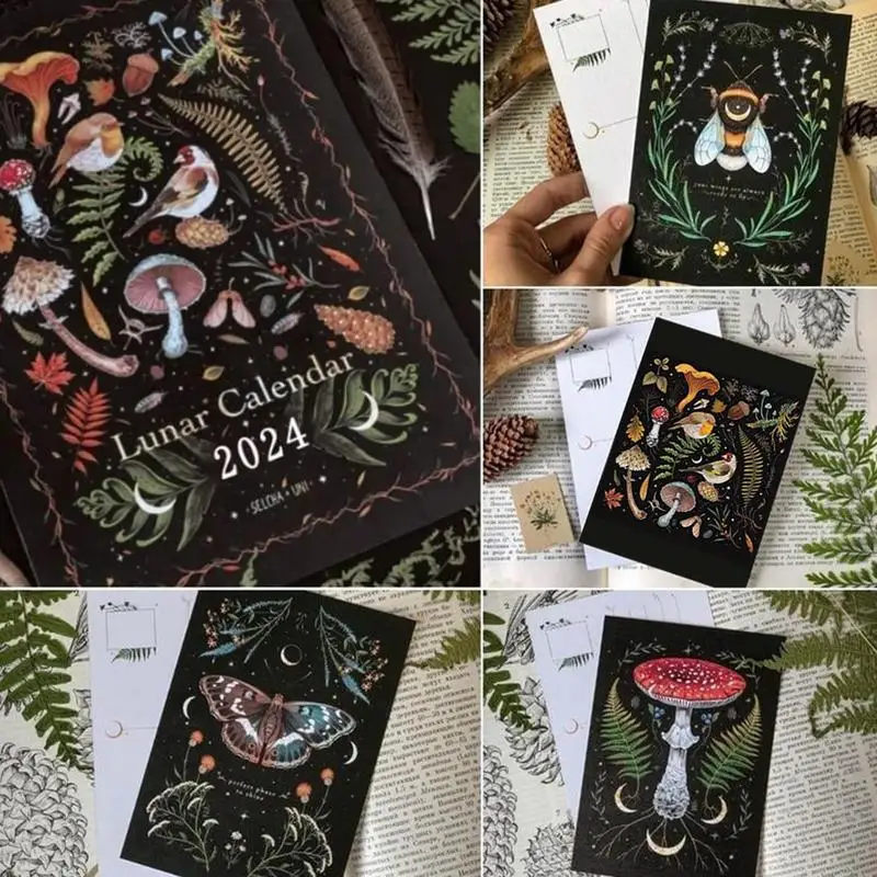 Dark Forest Lunar Calendar Contains 12 Dark Forest Scenes llustrations Drawn Throughout The Year Christmas Decoraitons