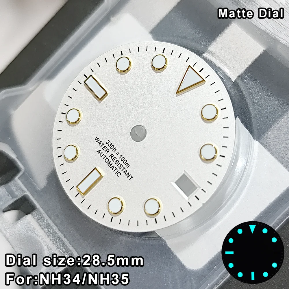Blue Luminous Multi-Color Watch Dial Replacement - 28.5mm