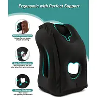 PVC Inflatable Travel Pillow Portable Headrest Chin Support Cushions for Airplane Plane Car Office Rest Neck Nap Pillows 1