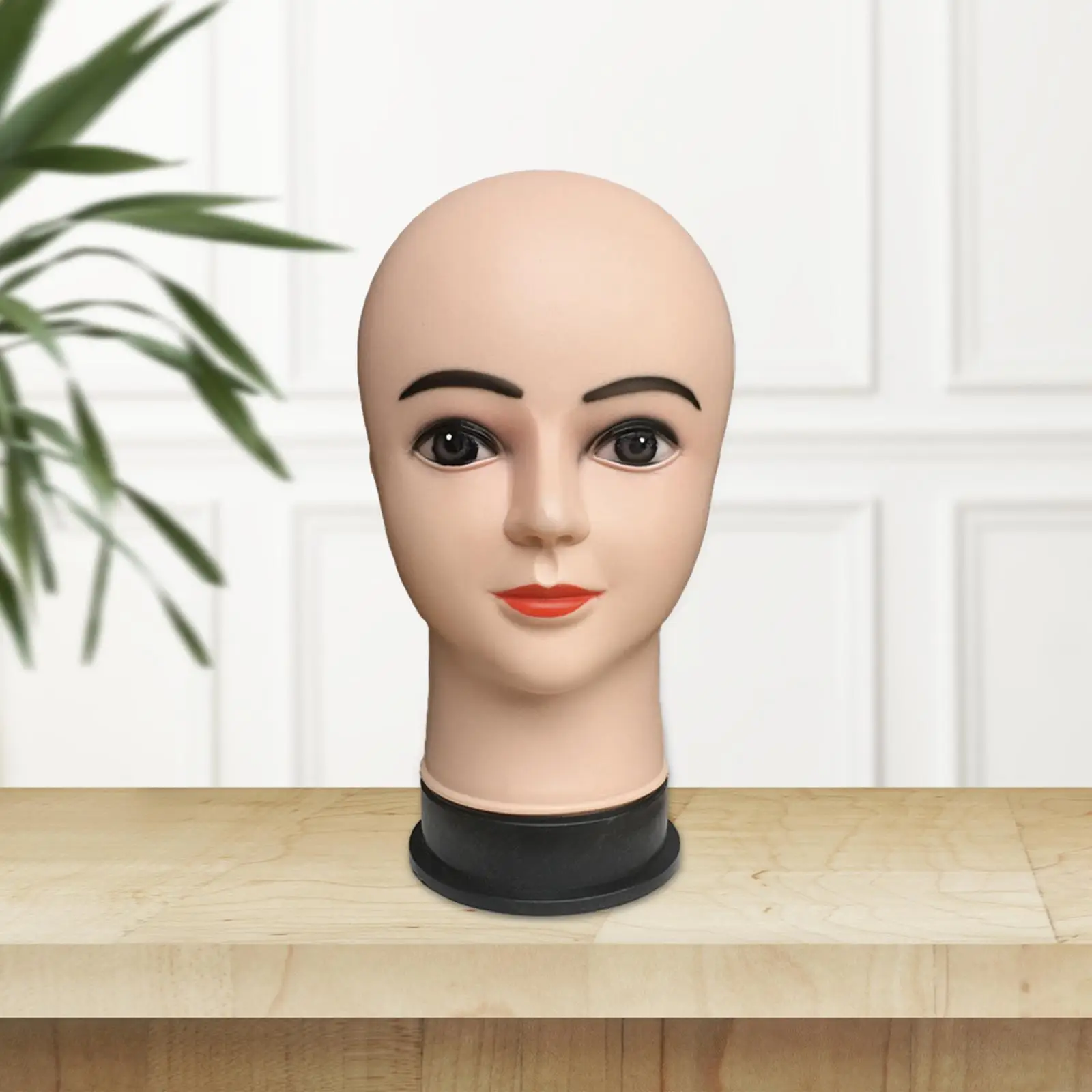 Female Bald Mannequin Head Stable Base Wig Holder for Hairpieces Wigs Making