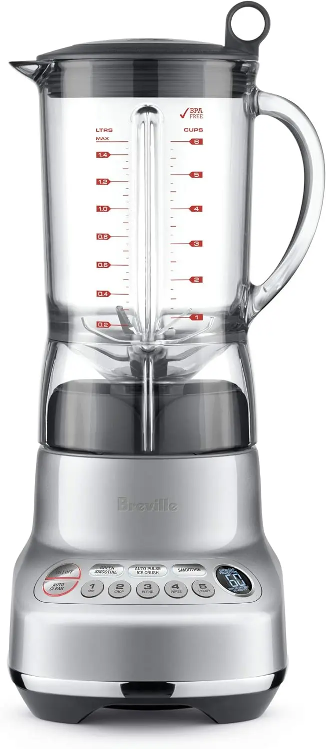 

Fresh and Furious LCD Kinetix Blender, 1.5 Litre Jug, Silver Licuadora de alta potencia Batidora para masa Liquidificador profis