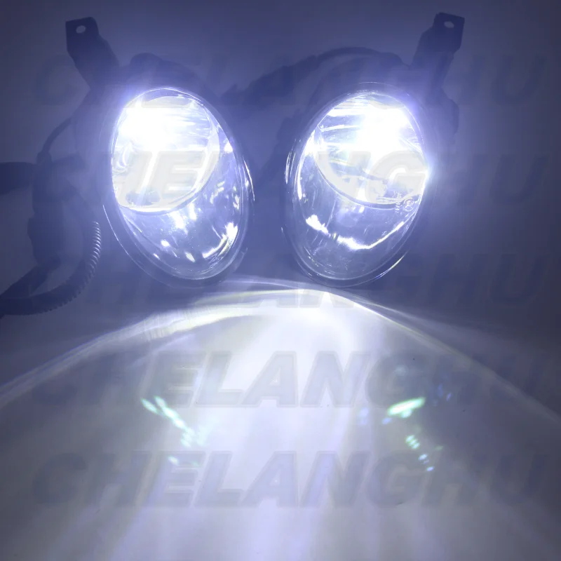 For VW Tiguan 2011 2012 2013 2014 2015 US Version Set Front Bumper Fog Light Fog Lamp +LED Bulbs+Grille cover