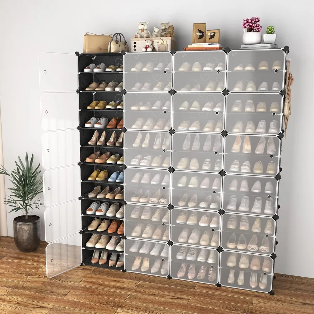 

96 Pairs of Shoe Storage Cabinets That Are Easy to Assemble Furniture for Shoes Portable Shoe Rack Storage Box With Door Hallway