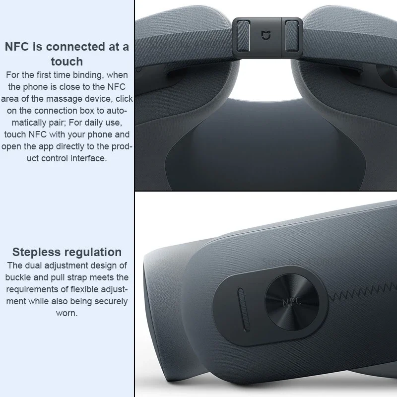 Mijia 스마트 목 마사지기, 어깨와 목 통합 마사지기, 걸이식 목 보호대, 10 가지 모드, Mi Home 앱 제어, MJNKAM01SKS