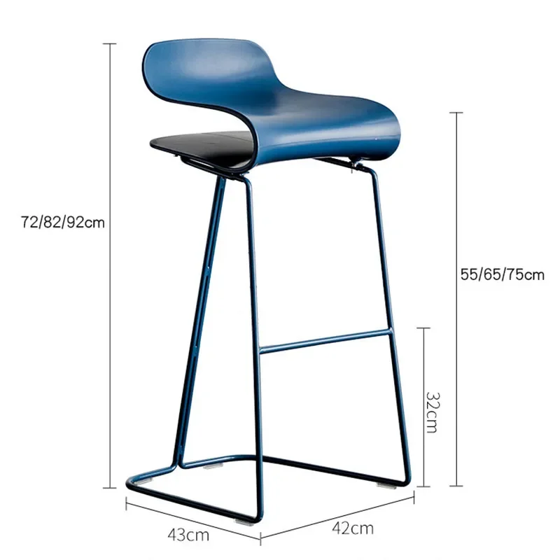 Cream Style Accent Bar Chairs High Stool Modern Reception Bar Chairs Plastic Restaurant Furniture Tabouret De LLBC
