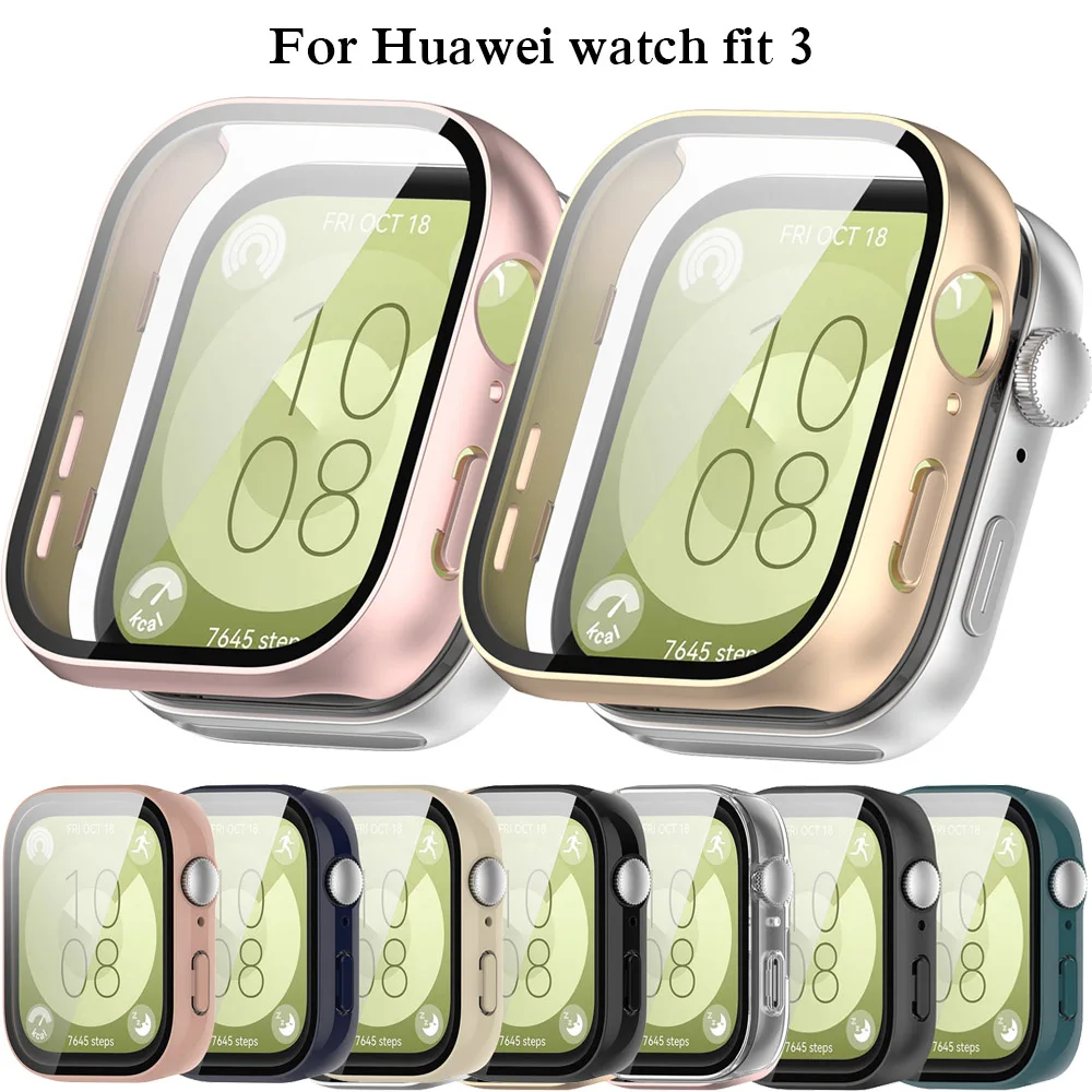 2in1 Schutzhülle für Huawei Watch Fit 3 4 Fit4 Pro Schutz Uhr Schutz Abdeckung mit Bildschirm gehärtetem Glas Film Rahmen – Detail 4