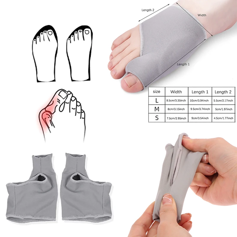 

1Pair Toe Separator Hallux Valgus Bunion Corrector Orthotics Feet Bone Thumb Adjuster Correction Pedicure Sock Straightener