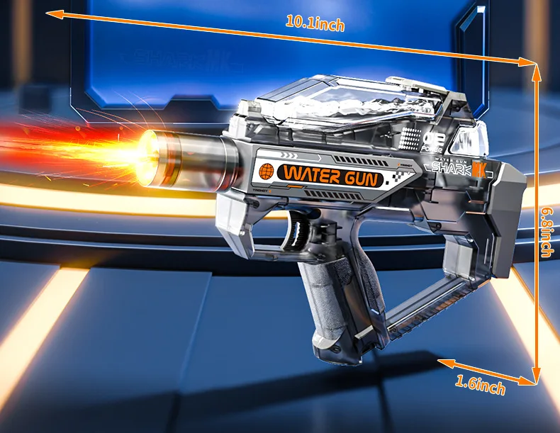 Electric Water Gun Fully Automatic Pistol With Led For Outdoor Play_voghion.com