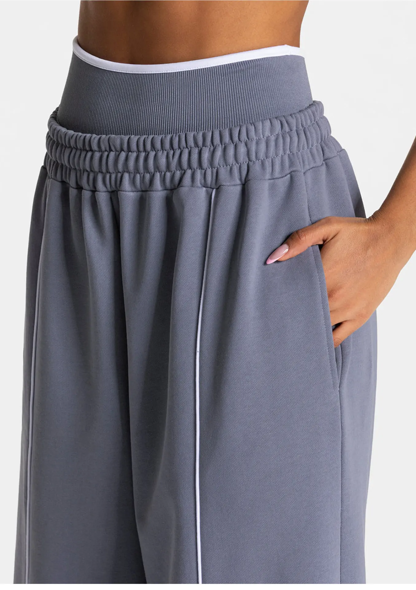 Pantalon Large Sport Femme avec Poches