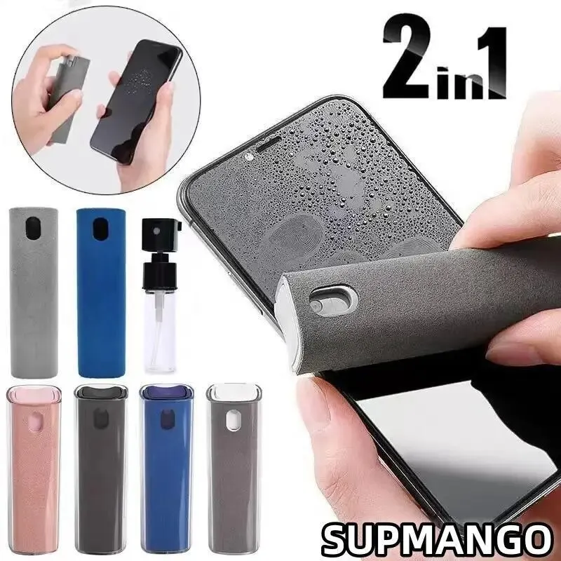 Q2 Microfiber Screen Cleaner Spray Bottle Set Mobile Phone Ipad Computer Microfiber Cloth Wipe